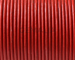 Round Leather cord. 2mm. Red