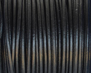 Round Leather cord. 2mm. Black. Best Quality.