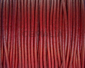 Round Leather cord. 2mm. Bordeaux. Best Quality.