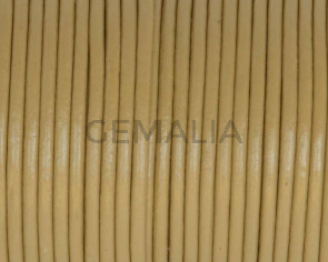 Round Leather cord. 2mm. Light brown