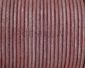 Round leather Cord. 2mm. Metallic red .Best Quality.