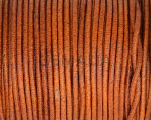 Round leather Cord. 2mm. Whisky. Best Quality.