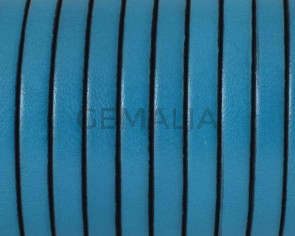 Flat Leather cord 5x1.5mm. Blue&B. Best Quality. Bulk Price.