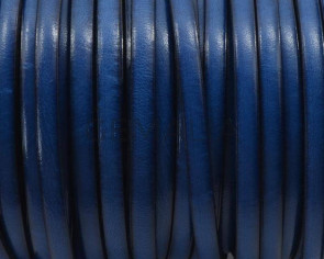 Flat Leather cord 5x1.5mm. Blue. Best Quality. Bulk Price.