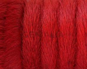 Colored cow hair leather cord. Half Round. Red.