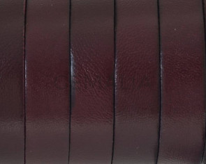 Flat Leather cord 10x1.5mm. Garnet-black. Best. quality. Bulk Price.