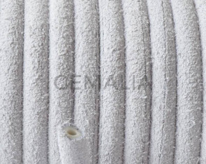 Round Leather cord. 5mm. White. Hollow. Inn.1.5mm.approx. Best Quality.