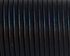 Flat Leather cord. 3x1.5mm. Black. Best Quality