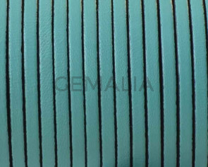 Flat leather cord 3x1,5mm. Green. Best Quality.