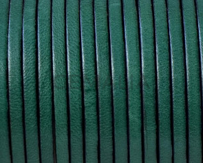 Flat leather cord 3x1,5mm. Dark green. Best Quality.