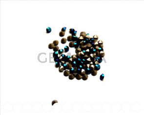 Swarovski. Xilion Chatons 3mm. Metallic Blue.