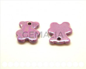 Ceramic. Bear. 27x24mm. Lilac. Ir. Inn.3mm. approx.