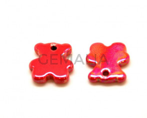 Ceramic. Bear. 27x24mm. Red. Ir. Inn.3mm. approx.