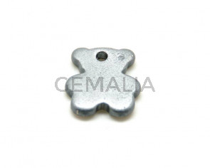 Ceramic. Bear. 27x24mm. Silver mat. Inn.3mm. approx.