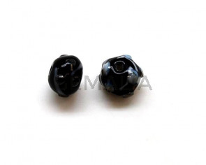Murano. Round. 10mm. Black. Inn.2mm.approx.