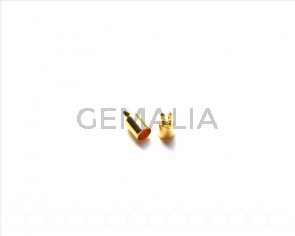 End Cap. 4x8mm. Gold Color. Inn. 3mm Approx 20 PCs