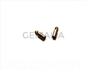 Metal. End cap, 8x2.8mm. Red bronze. 20Ud.