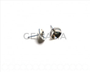 Metal. Accessorie. Earring. 10mm. silver color.