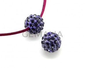 Rhinestone. Round. 10mm. Tanzanite. Inn.2mm.approx.