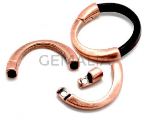 Magnetic half bracelet Zamak. 62x34mm. Antique copper. Inn.10x7mm. Bulk Price.