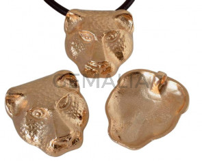 Zamak. Pendant. Panther. 44x37mm. Gold. Inn.4mm.