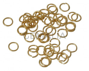 Brass. Open ring. 8x0.9mm. Gold.
