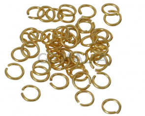 Brass. Open ring. 11x1.5mm. Gold.