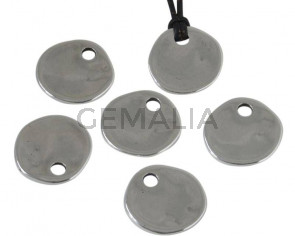 Zamak. Pendant. Coin. 22mm. Silver. Inn.4mm.