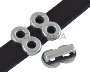 Barra de Zamak. 19x18mm. Silver. Int.10x2mm