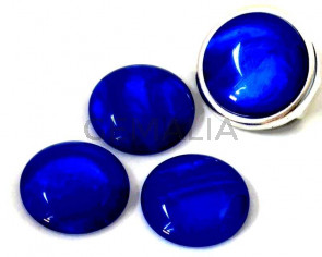 Resin. Cabochon. 20mm. Pearl blue. Best Quality.