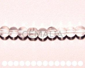 Glass beads, 4mm round. White.