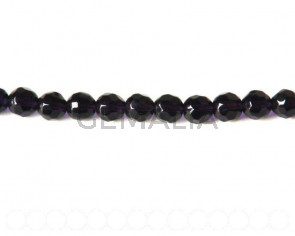 Glass beads. Round, 10mm faceted. Violet. 13-14-Inch Strand.