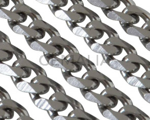 Stainless steel 304. Chain. 7x5x1.5mm. Silver.