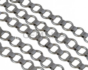 Brass chain 6mm. Silver