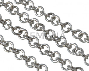 Brass chain 5x5mm. Silver