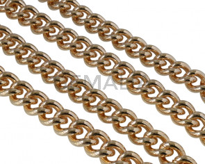 Brass chain 18x15mm. 18Kt Gold plated.