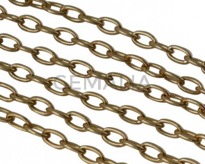 Brass chain 6x4mm. Gold