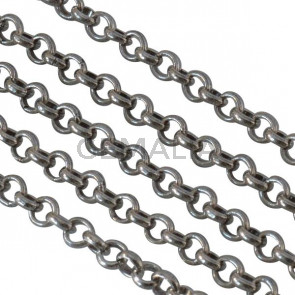 Brass chain 3.5x3.5mm. Silver