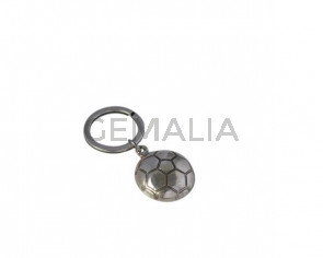 Football Key chain. Ball 26mm. Silver