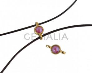 Swarovski and metal connector 10x5mm. Gold-Cream Pearl.Inn.2m