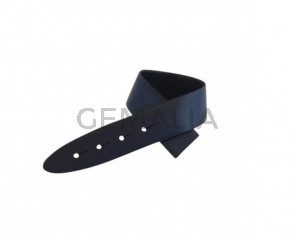 Leather cord strand for buckle clasp 230x20mm. Navy Blue-black edges. Best Quality