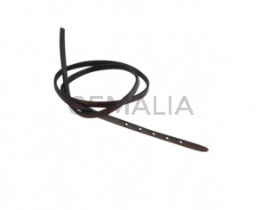 Leather cord strand for buckle clasp 590x5mm. Dark Brown-black edges. Best Quality