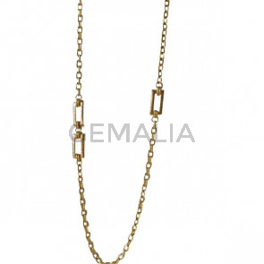 NECKLACE Golden brass beads and pendants
